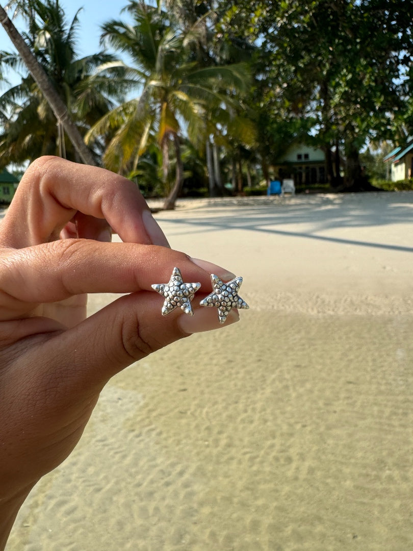 STAR FISH STUD SILVER EARING