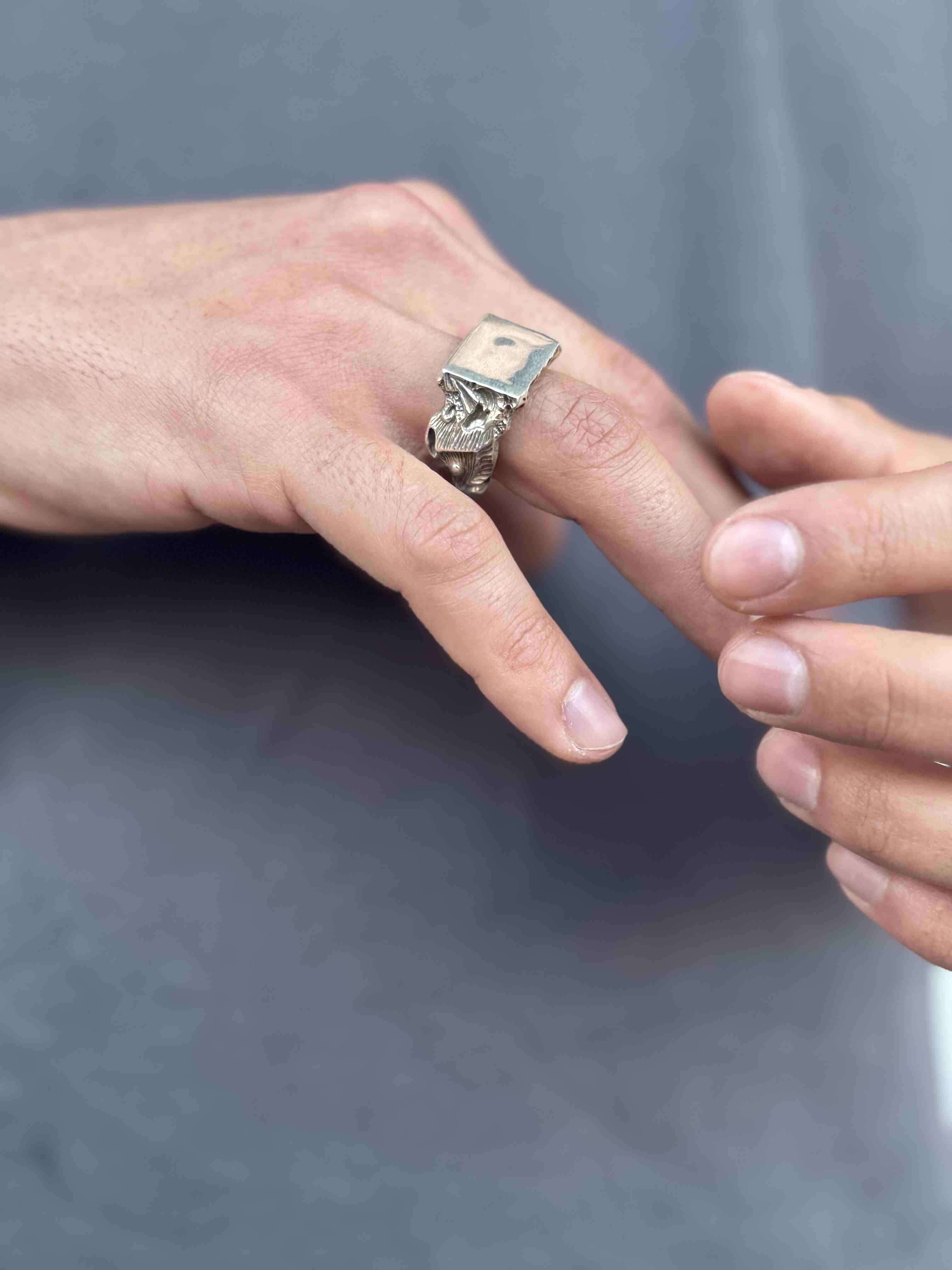 SILVER RING DRAGON